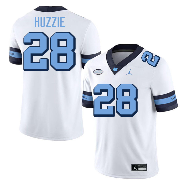 #28 Alijah Huzzie North Carolina Tar Heels Jerseys,Apparels,Uniforms Stitched-Alternate White